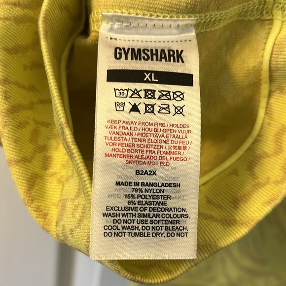 ✅✅GymShark ADAPT ANIMAL SEAMLESS CYCLING SHORTS Firefly Yellow - Picture 9 of 11